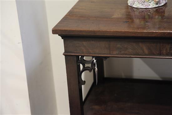 A George III mahogany serving table, W.4ft. D.1ft10in. H.2ft8in.